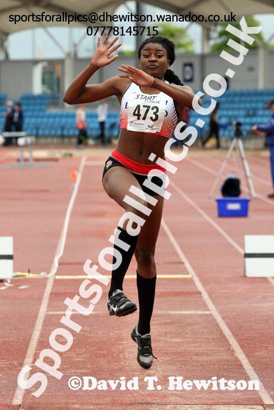Womens under-20s triple jump, Northern Championships, Sport City, Manchester. Photo: David T. Hewitson/Sports for All Pics
